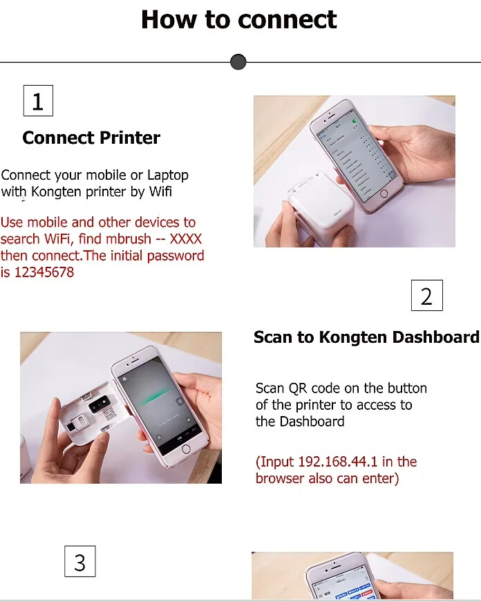 Handheld inkjet printer mini multifunctional Bluetooth connection color label