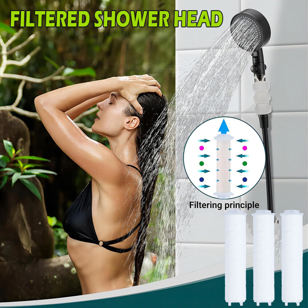 Portable Camping Shower 6000mAh Rechargeable Filter Pump Outdoor Hiking Travel