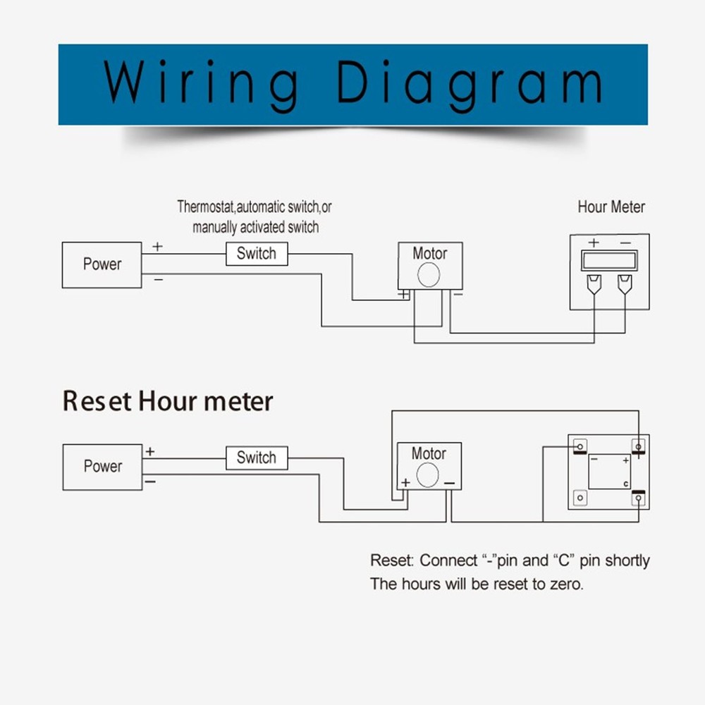 Digital Timer Smart Hour Meter Record Total Operation Hours For Excavator Use