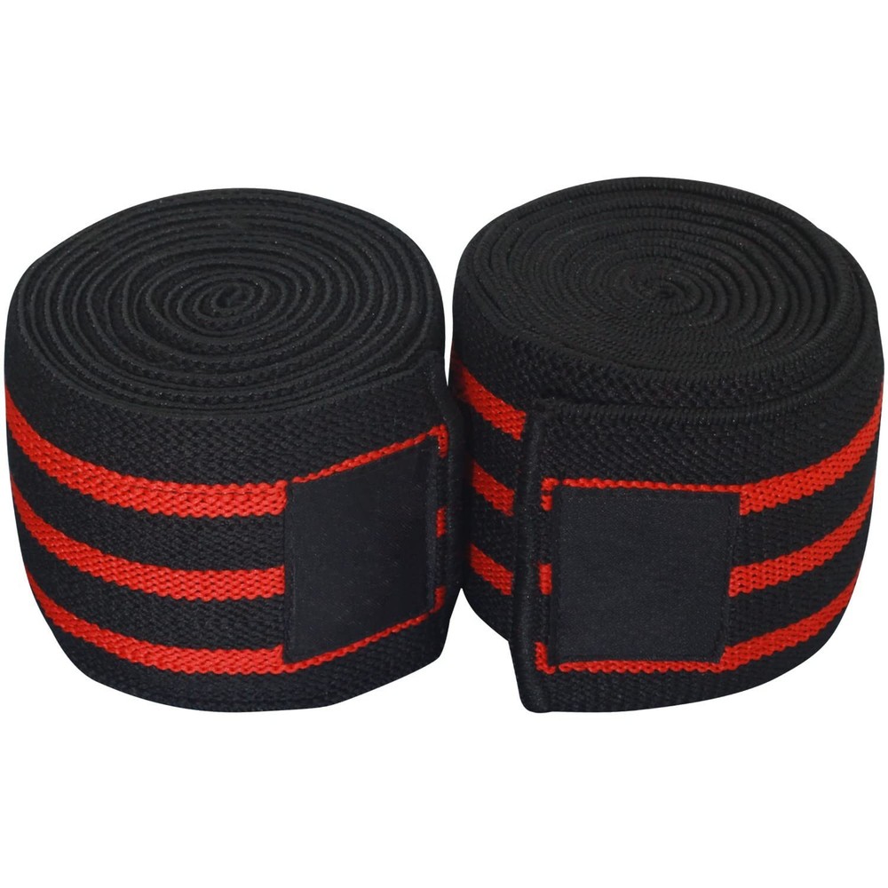 Weightlifting Knee Wrap (Pair) Red