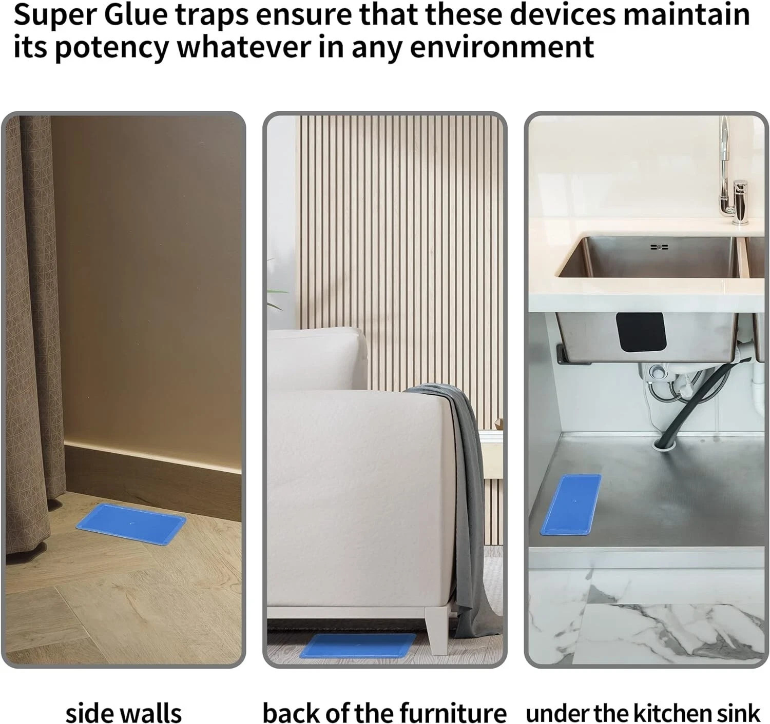 Super Glue Traps 48 Pack for Mice & Snakes, Larger, Heavier, Non-Toxic Glue.