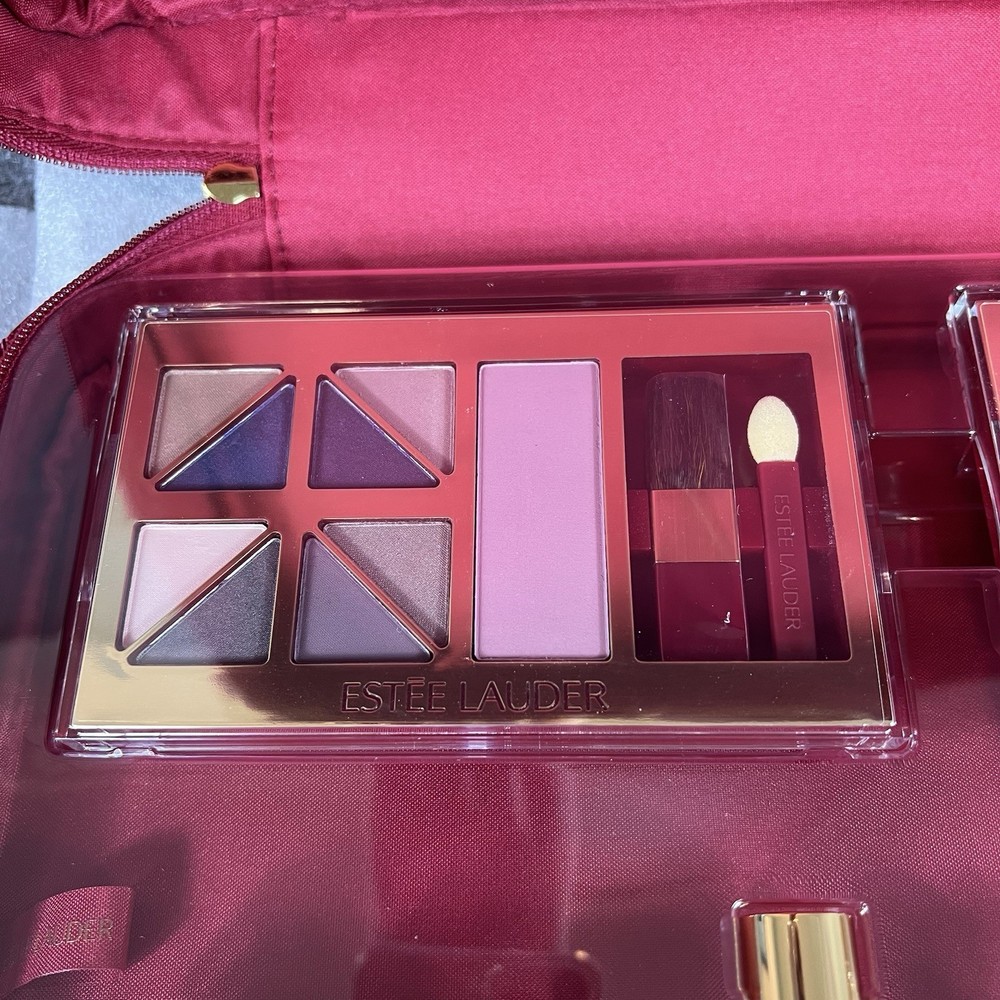 Estée Lauder Makeup Train Case Set – October 2008 – New – Sticky Case
