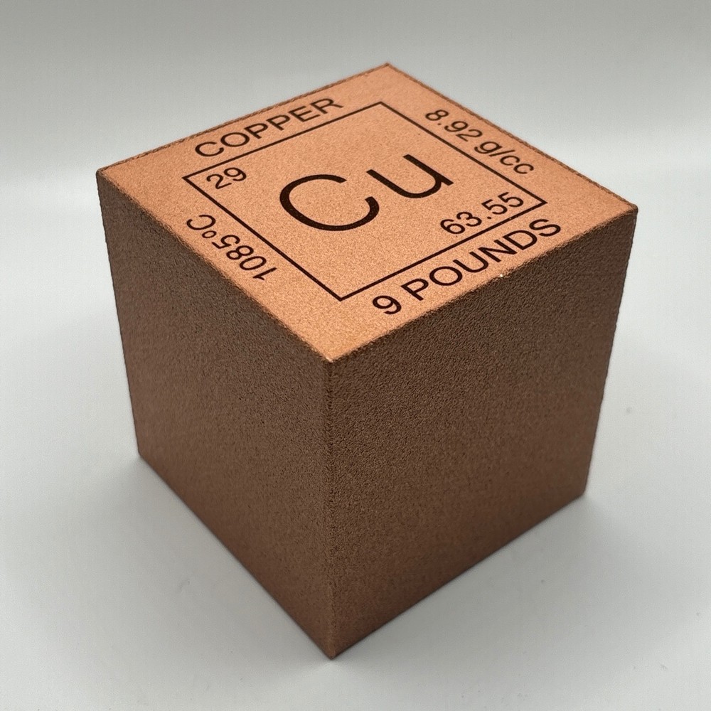 9 Pounds Copper Cube .999 Cu