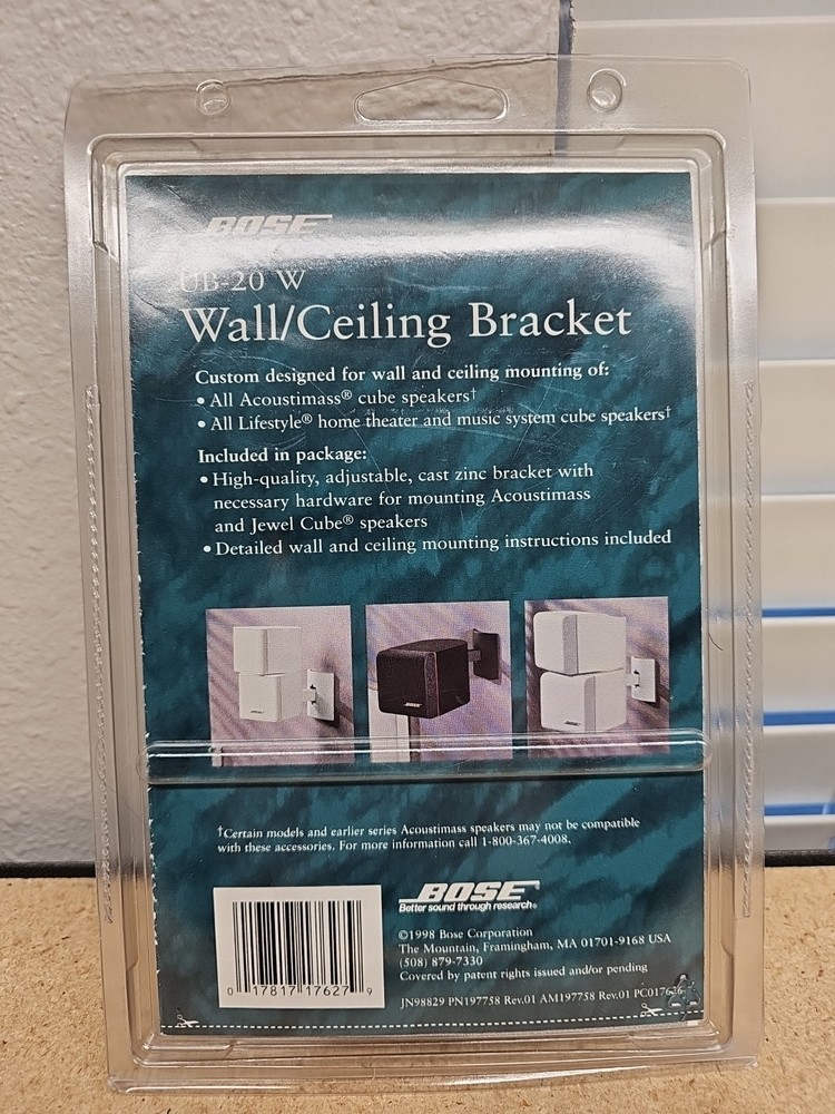 BOSE White UB-20W Wall Ceiling / Bracket New Includes Mounting Hardware (A3)