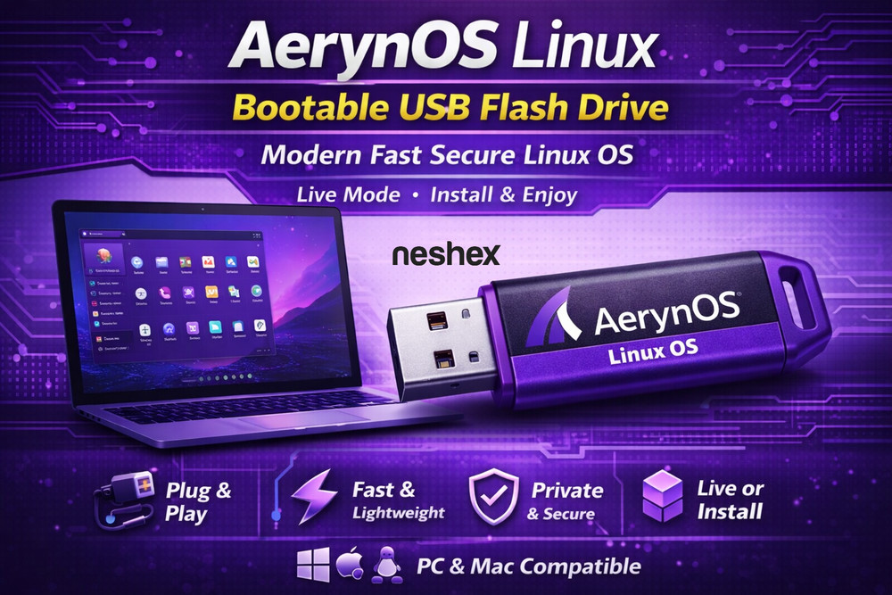 AerynOS Linux Bootable USB Flash Drive