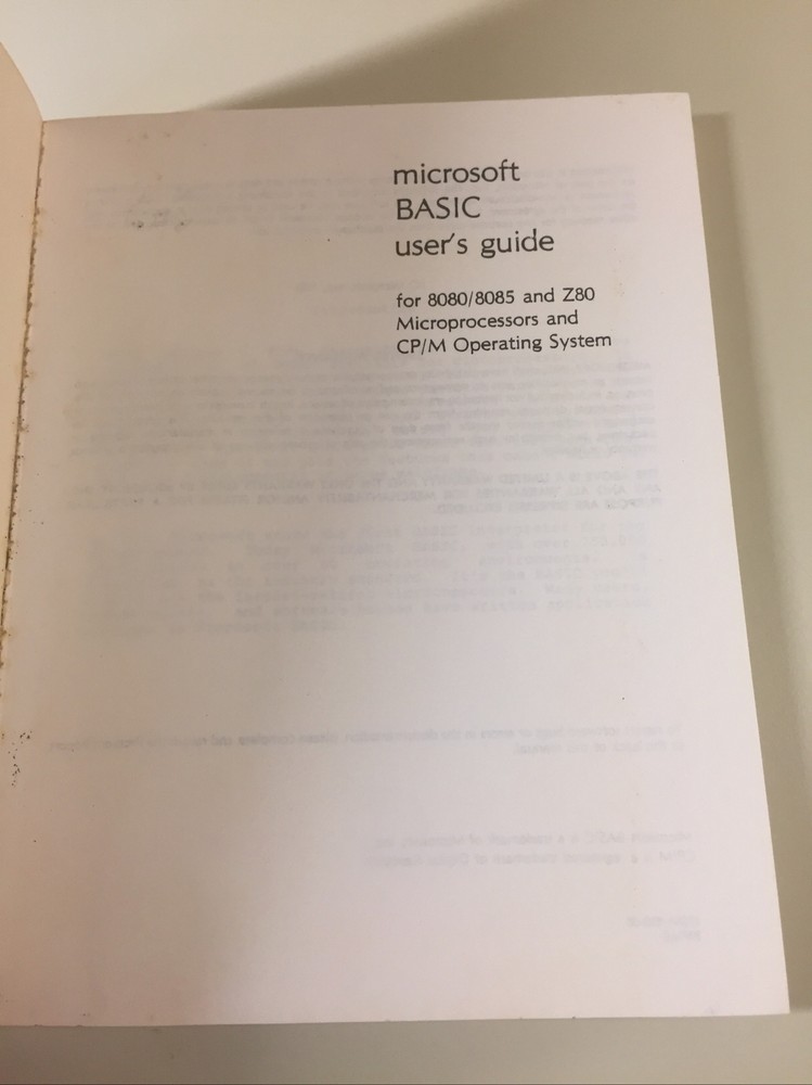 Vintage 1981 KAYPRO Microsoft BASIC Software Manual (NO DISK)