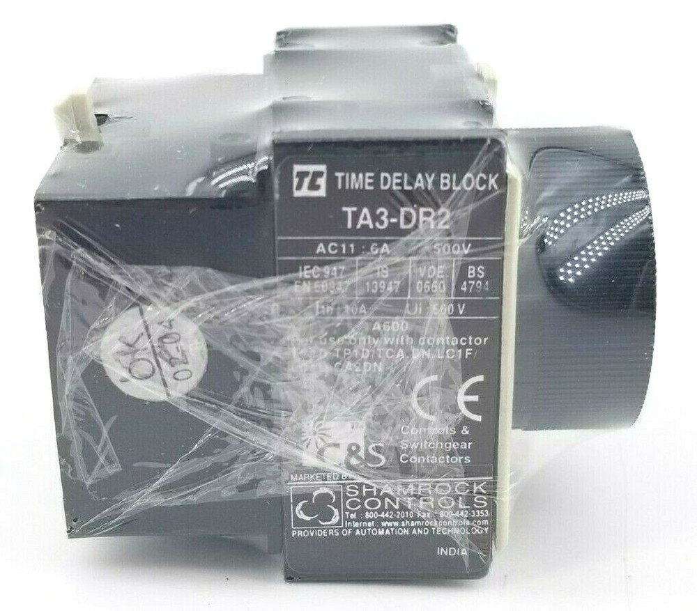 Shamrock Controls, TA3-DR2 / TA3DR2, Pneumatic Time Delay Block, 0.1 - 30 Sec.