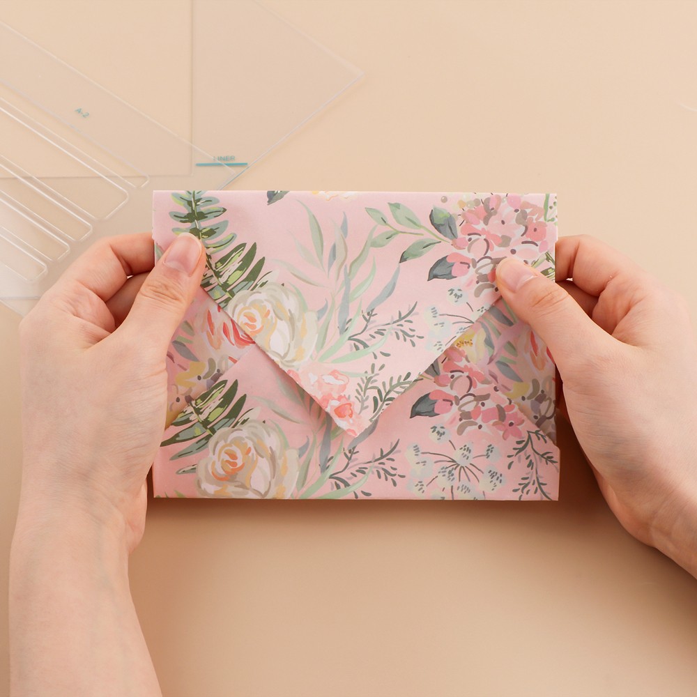 17pcs/Set Envelope Tear Templates Envelope Maker Guide DIY Scrapbooking Tool Kit