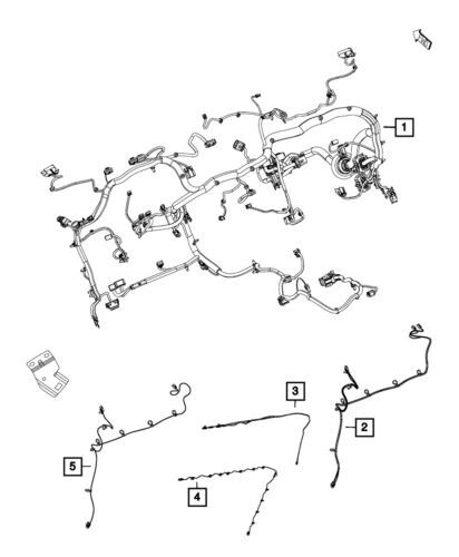 Genuine Mopar 2014-2015 RAM 3500 Electrical Instrument Panel Wiring 68209501AC