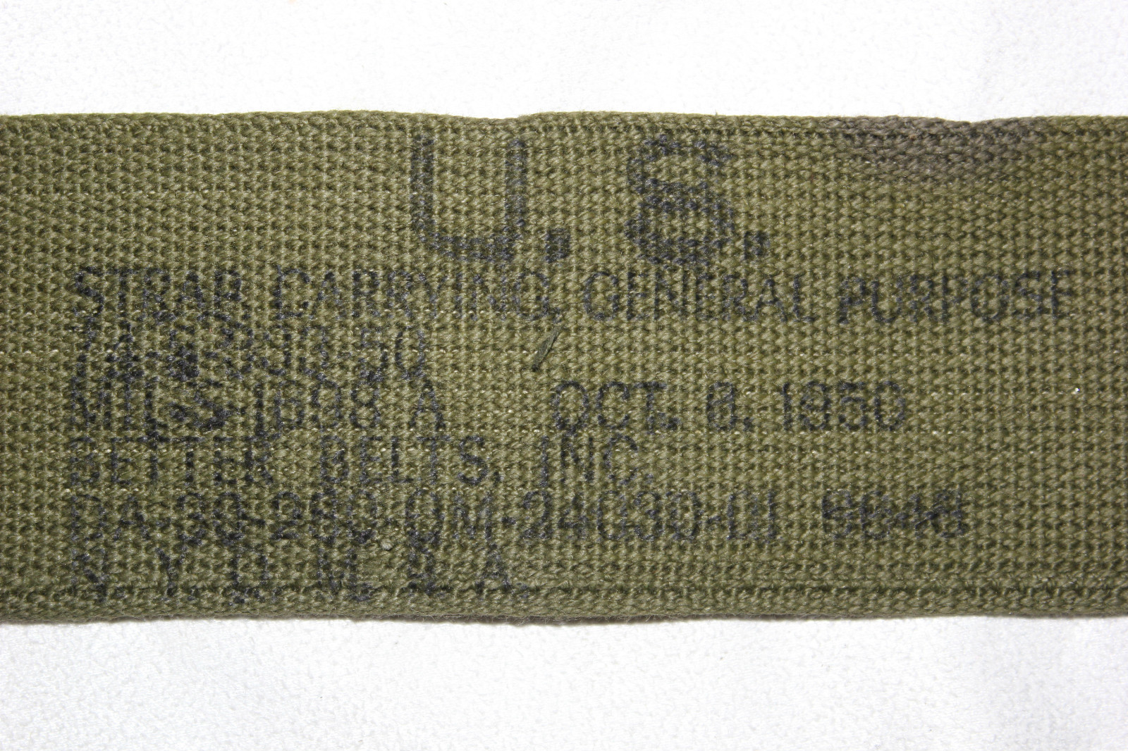 US Military Issue Vietnam Era General Purpose Carry Strap Sling OD Green Canvas