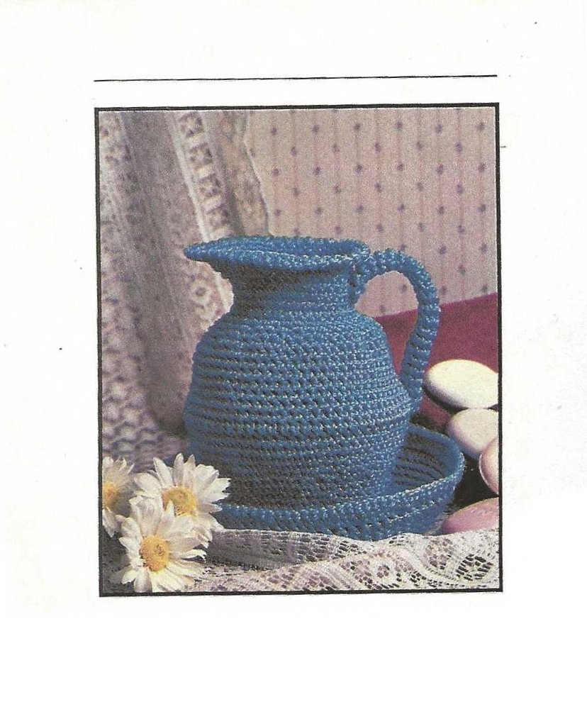 Pitcher & Bowl set  (#348-24) vintage crochet pattern