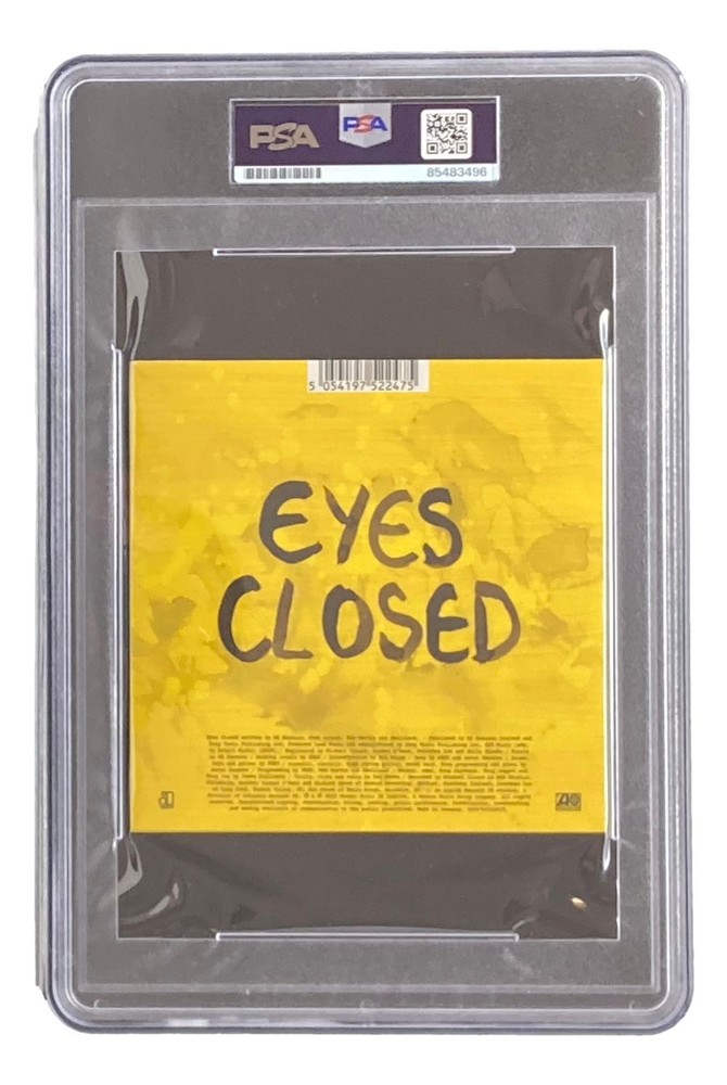 Ed Sheeran Signed Slabbed Eyes Closed CD Booklet PSA
