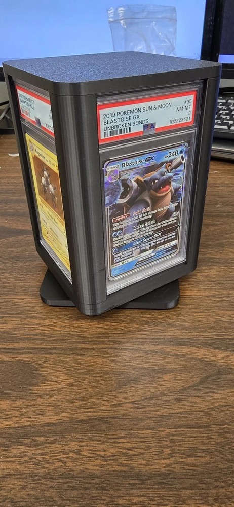 PSA Cards Spinning Display/Storage/Stand 3D Printed Multiple Colors!