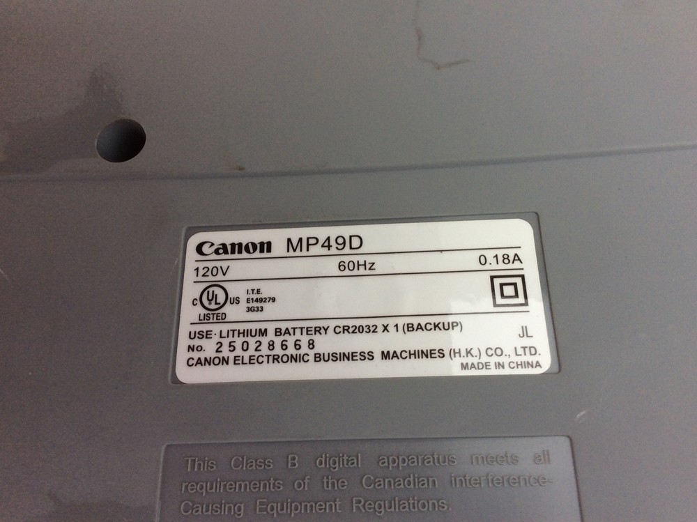 Canon MP49D Electronic Calculator
