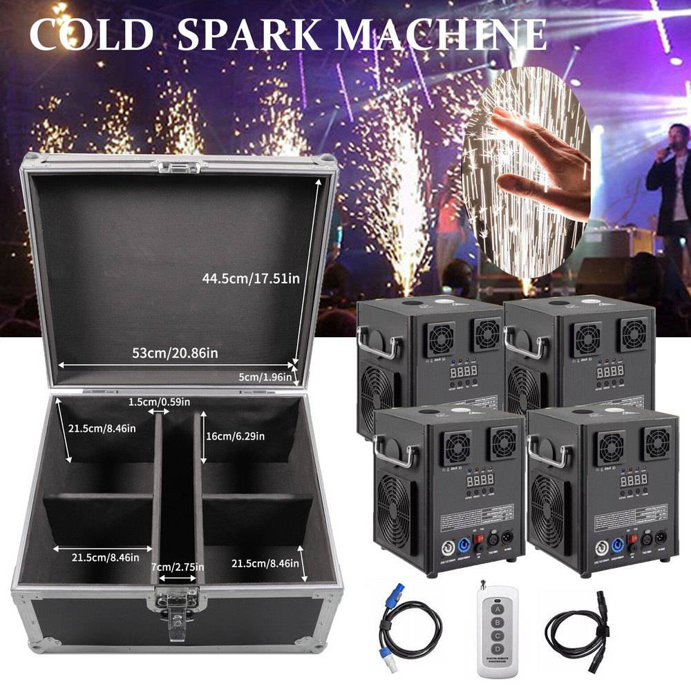 Large Cold Spark Machine Stage Firework machine DMX Party Effect Equipment Case