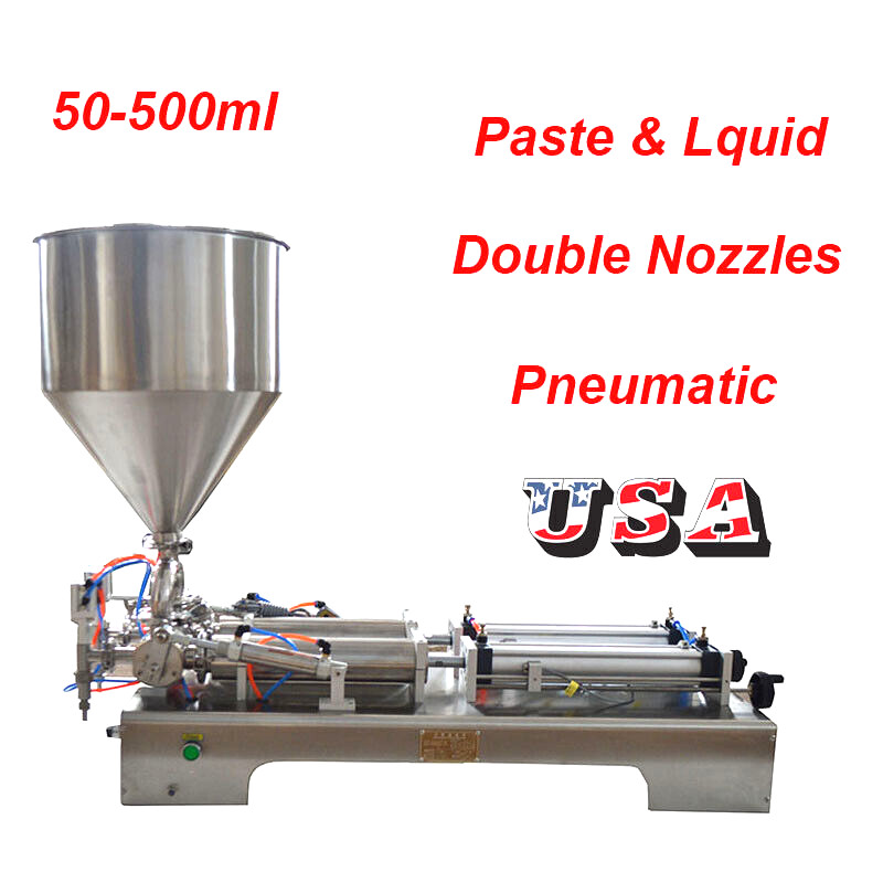 50-500ml Paste & Liquid Filling Machine Sauce Jam Packing Machine Double Nozzle
