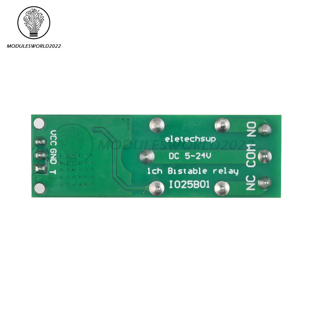 10PCS 6-24V Flip-Flop Latch Relay Bistable Self-Locking Low Pulse Trigger Module