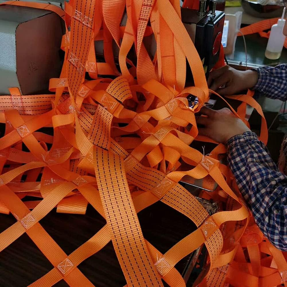 Flat Nylon Sling Hoisting Net, Loading and Unloading Heavy Objects 10Cm Square M