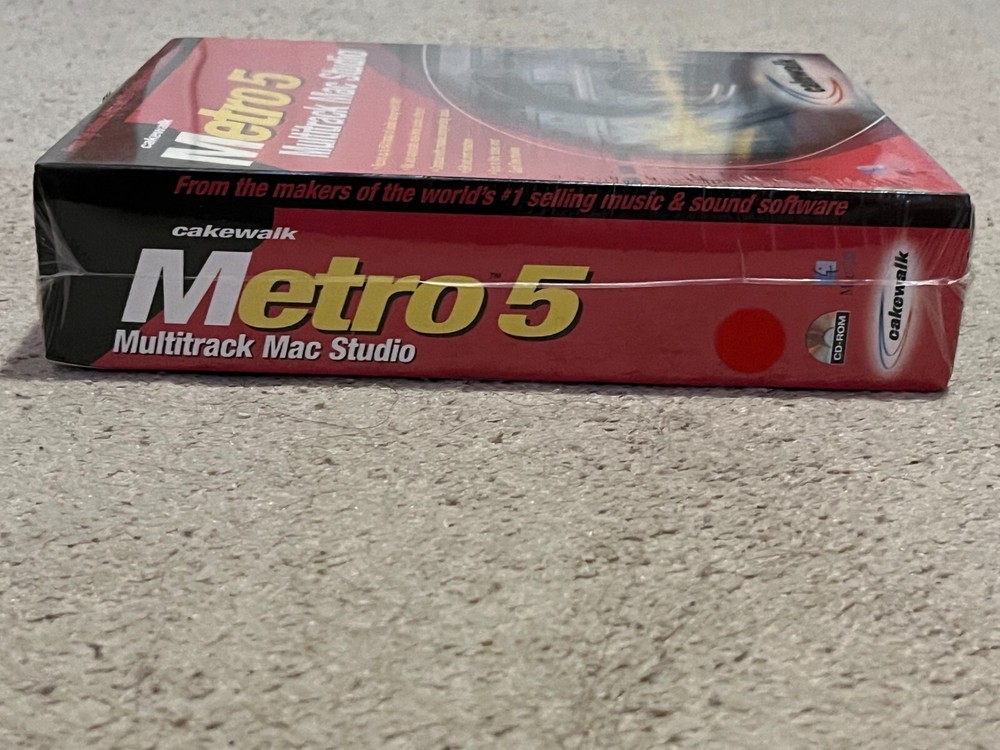 Cakewalk Metro 5 Multitrack MAC Studio Software New Sealed Vintage Rare