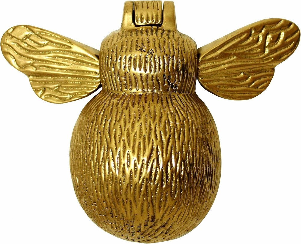 Solid Handmade Delightful Brass Bumblebee Door Knocker for Front Door