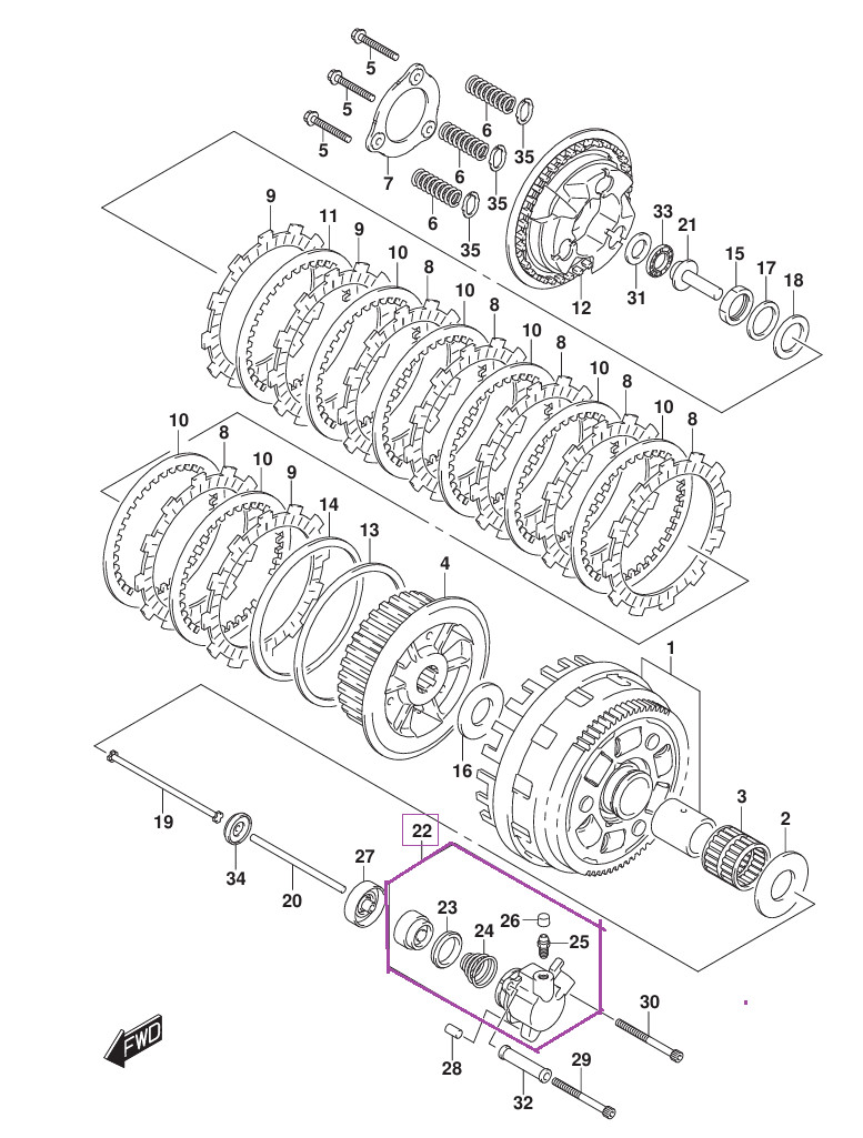 SUZUKI Genuine OEM V-STROM 1050 SV1000 Clutch Release Cylinder 23160-06G21 NEW
