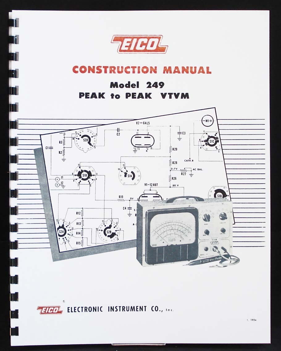 EICO 249 Peak-to-peak VTVM  Construction Manual
