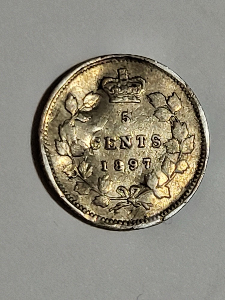Canada 1897 VF Silver 5 cent