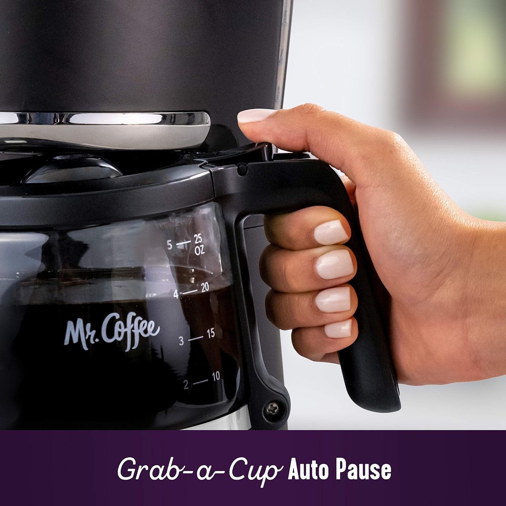 Mr. Coffee Programmable Maker 5 Cups with 5-Cup, Black