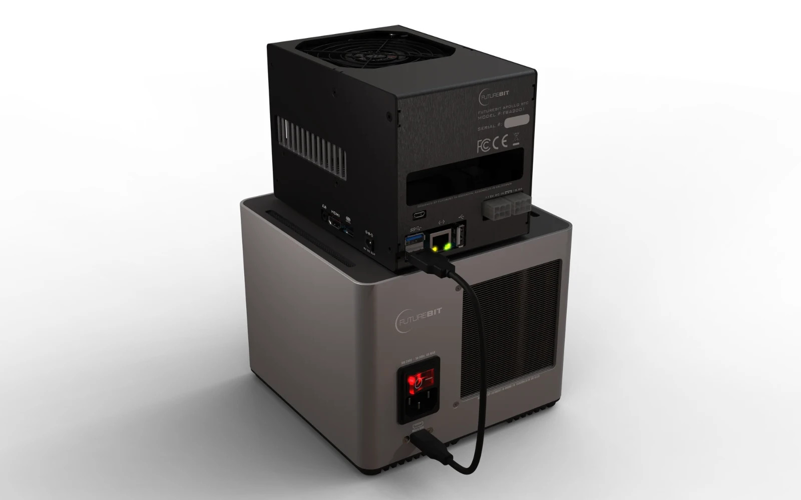 FutureBit BTC 2TB SSD Full Node & FutureBit 200 Watt Dual 6-Pin Power Supply NEW