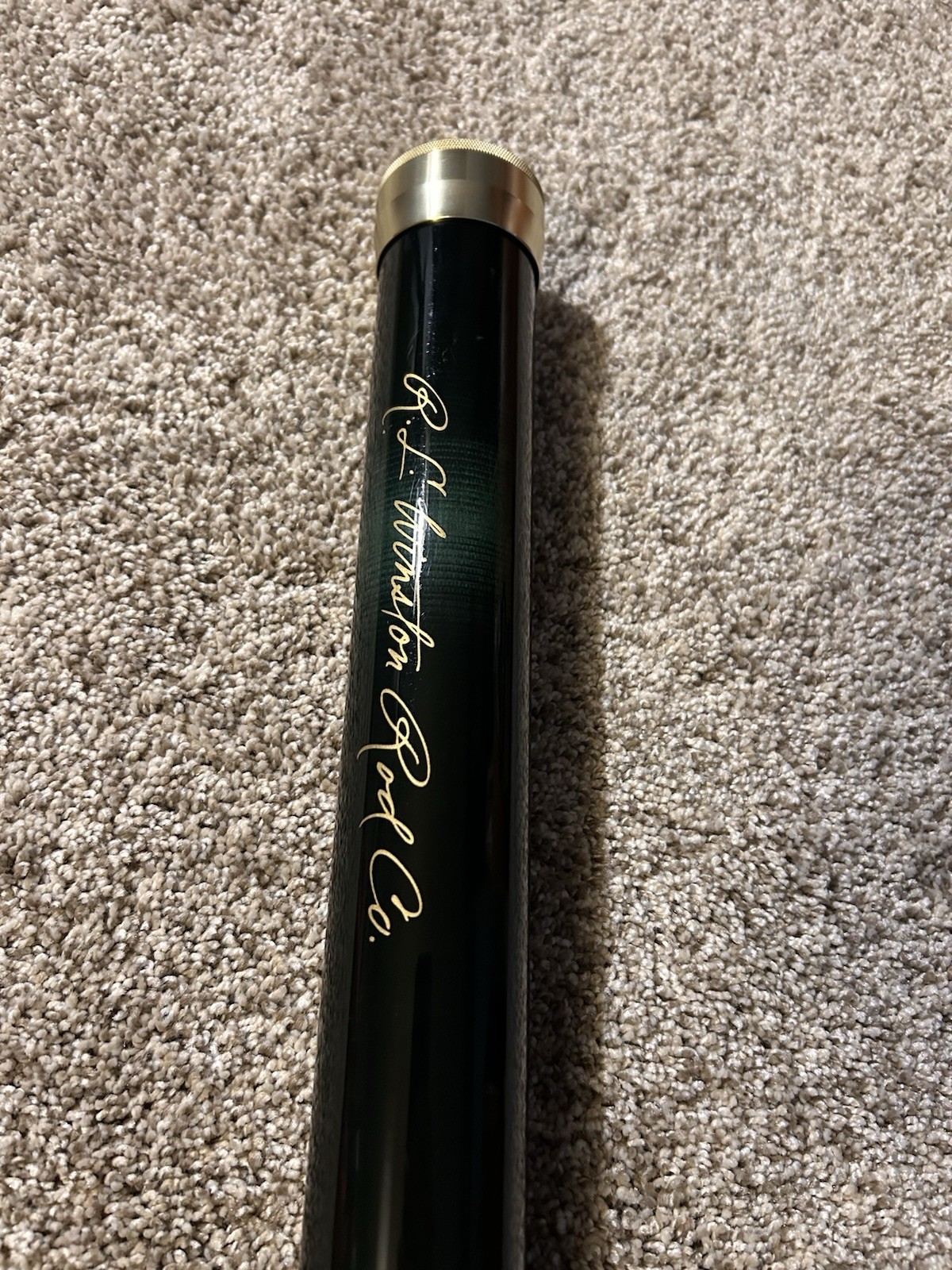 R.L. Winston Rod Co. TUBE And SOCK ONLY Green Metal Case 9’. 6” 6wt Fly Rod