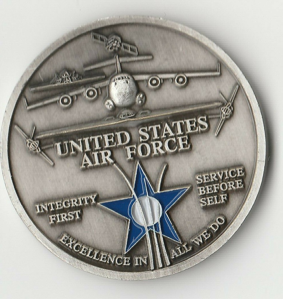 USAF Chief Master Sergeant First Sergeant Challenge Coin 1.5" DIA BX2