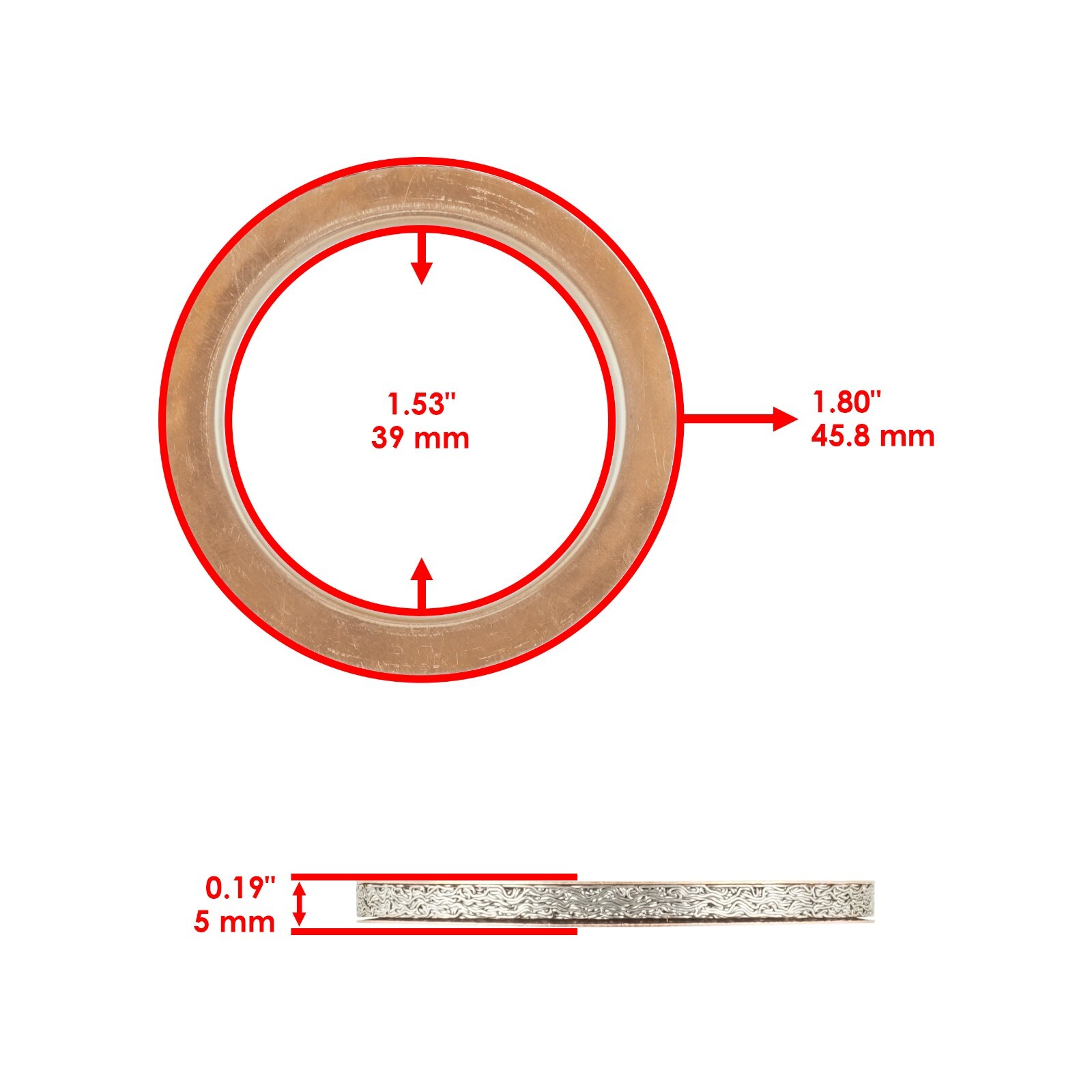 2 Exhaust Muffler joint exhaust Gasket For Yamaha V-Star 650 XVS650 1998 - 2010