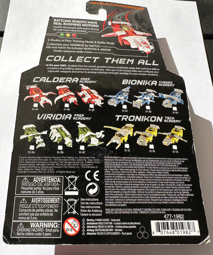 Hexbug Warriors Battling Robots Caldera S1-4B New