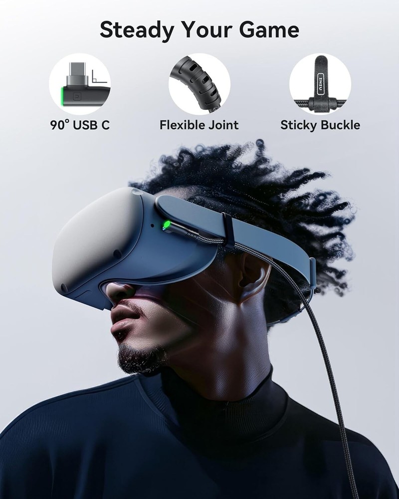 16ft USB 3.0 Link Cable for Oculus Quest 3/2/Pro - Fast Charging & Data Transfer