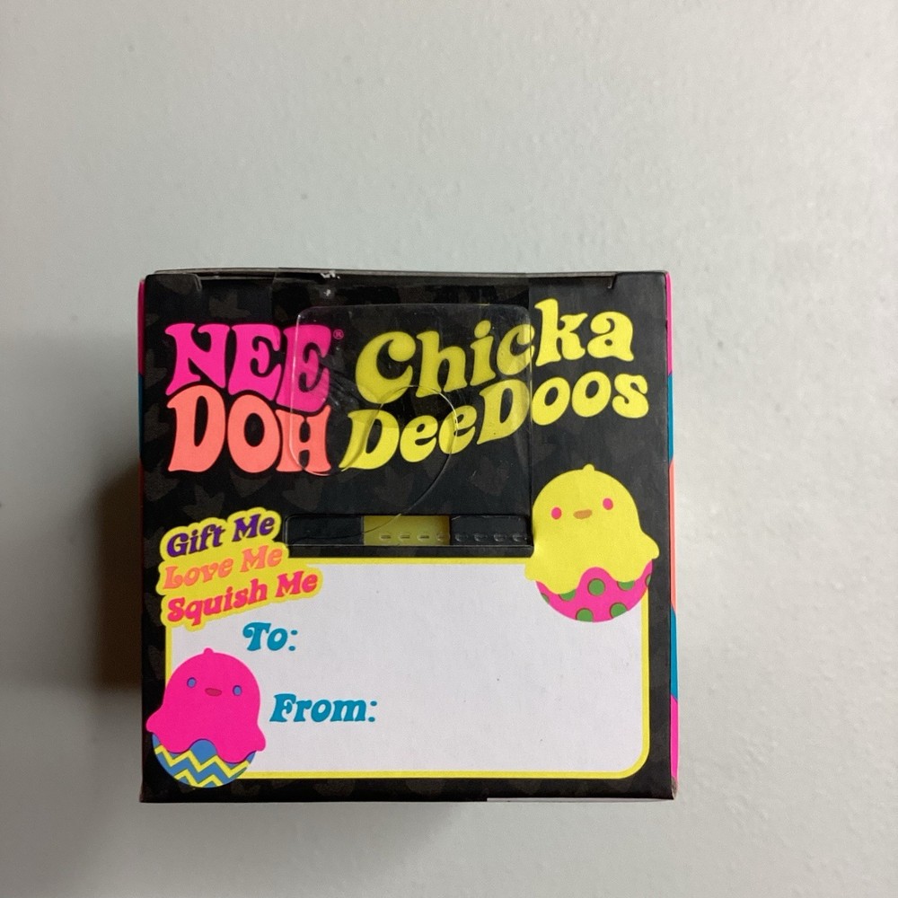 YELLOW/PINK NEEDOH CHICKA DEEDOOS, Nee Doh Squishy Easter Gifts, ChickaDeeDoos