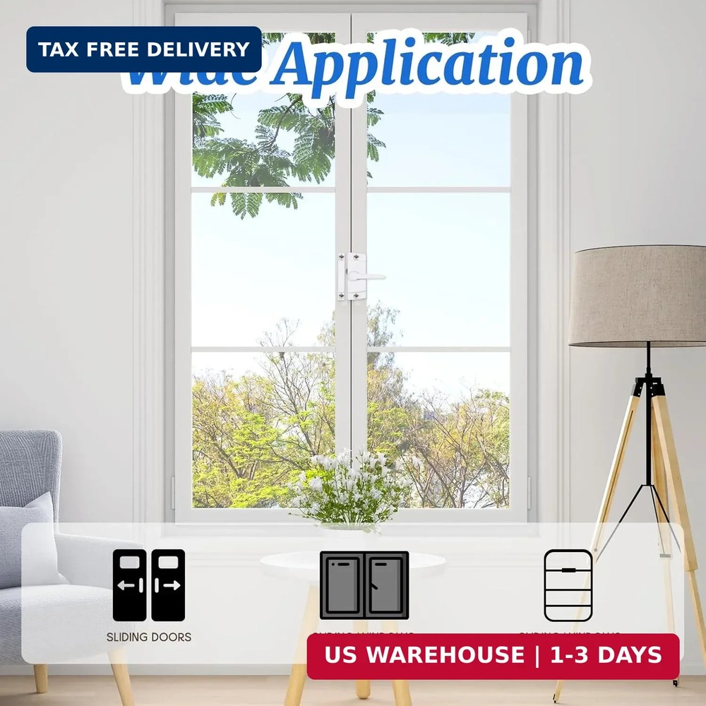 2 Pack Window Sash Locks Window Latches Replacement Cam Action White Window-Lock