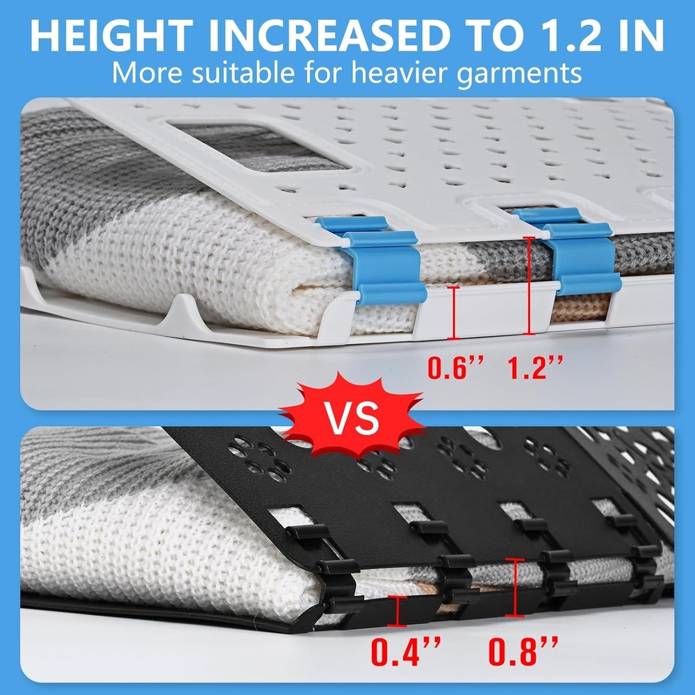 BoxLegend Shirt Folder Board Enlarged Version,Tshirt Organizer #0975, White
