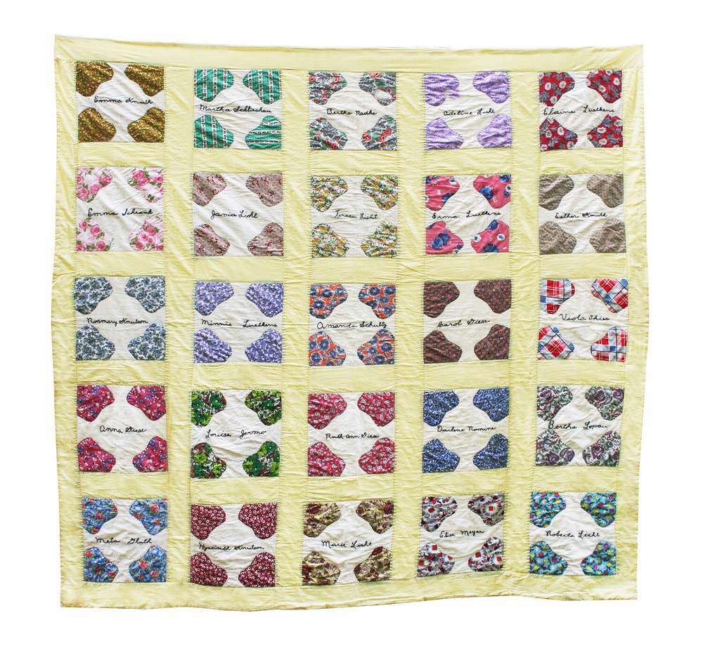 Antique Hand Stitched Friendship Quilt, 80" X 80"