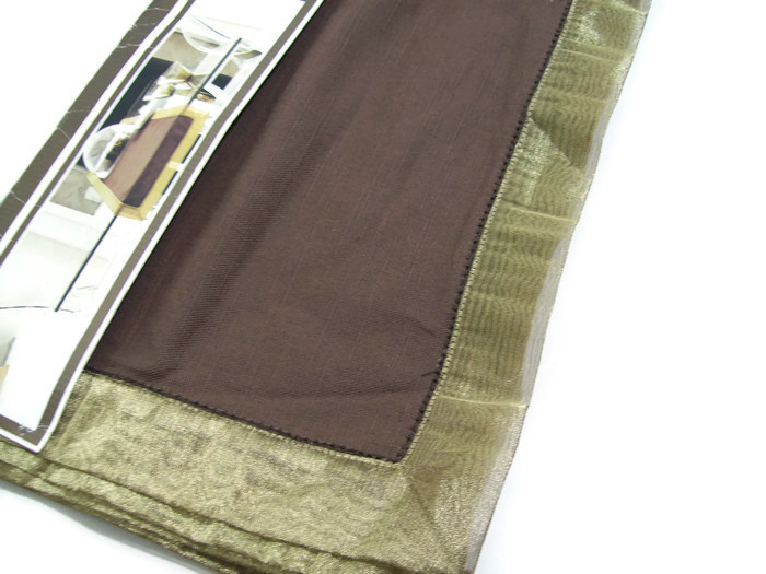 Snowfall Splendor Brown Cloth Table Runner 14" X 72" New