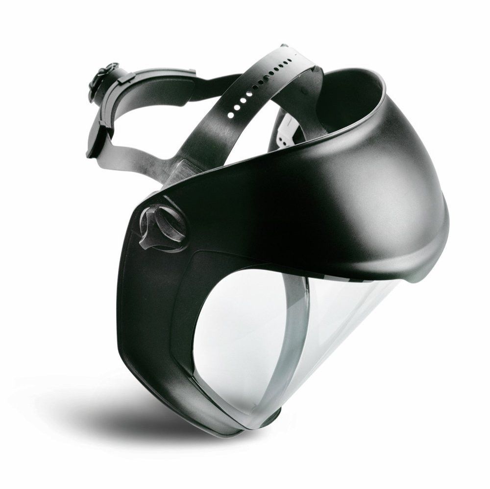 Uvex Bionic Shield, Black Matte Shell, Clear, with Suspension #S8510