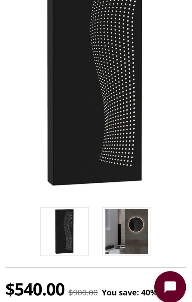 Sonneman Dotwave Led BLACK Sconce NEW 7458.97-WL