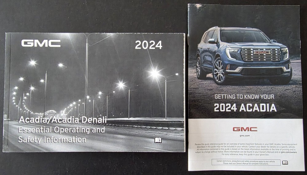 2024 GMC Acadia / Acadia Denali - Essential Operating / Safety Manual & More!