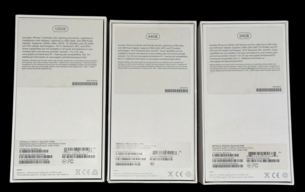 10 Apple Original iPhone Empty Boxes Gens 5 thru 15pro + 1 hdphon + 2 USB Blocks