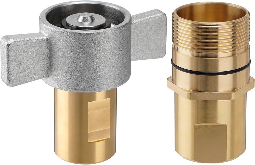 NEW 1" NPT Wet-Line Wing Nut Hydraulic Quick Disconnect Coupler / Coupling Set