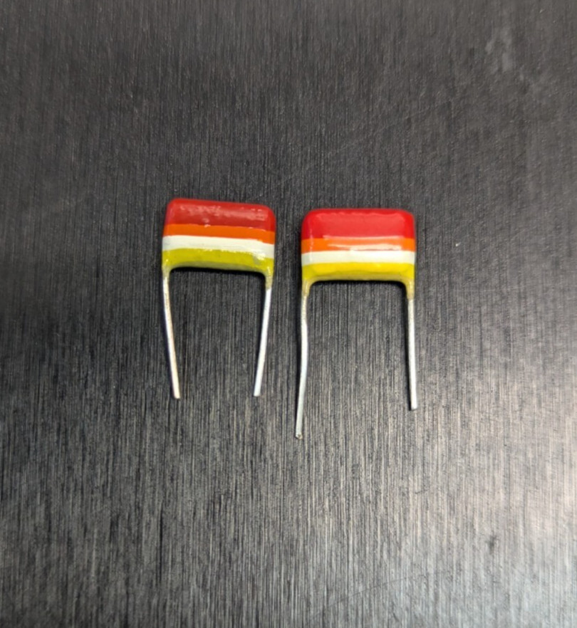 Mullard Tropical Fish Capacitors RADIAL .022uF, 10%, 400V, (2pcs) New Old Stock