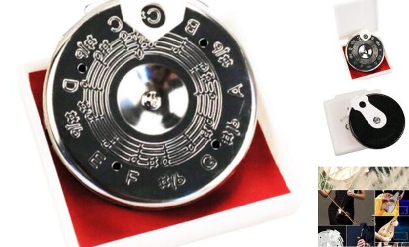 PC-C Pitch Pipe Precise 13 Note Chromatic C-C Scale Tuner Pitch Pipe silver