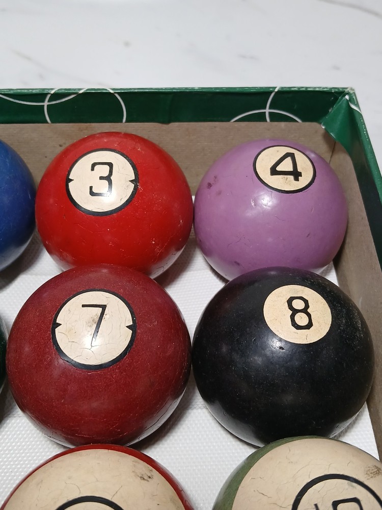 Antique Clay Billiard Pool Balls Set (2 Variations)