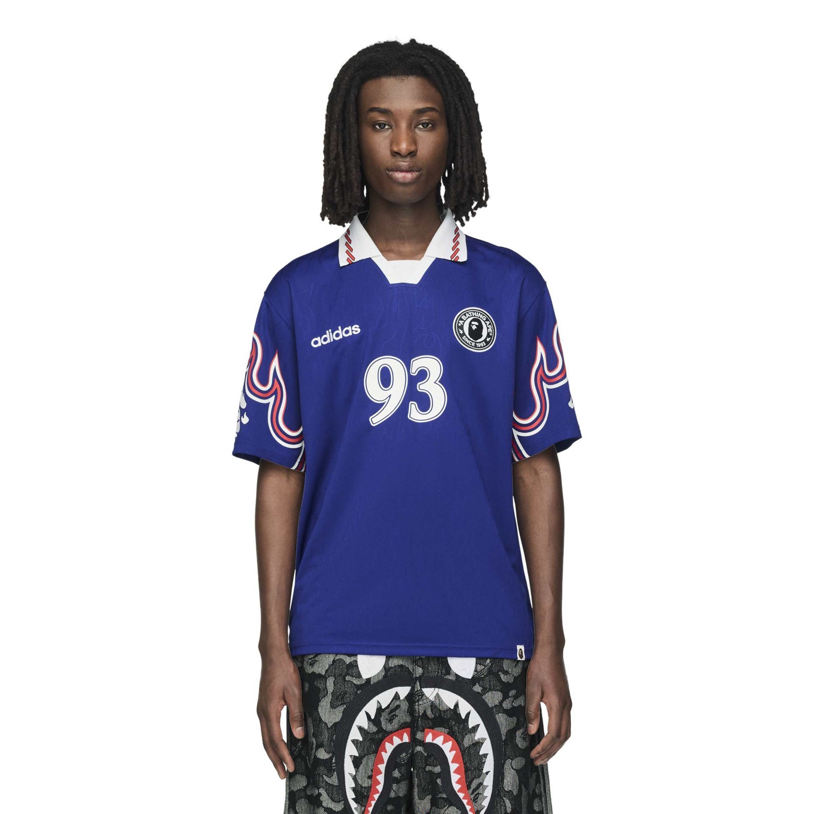 Adidas Originals x Bape (Jpan Blue) SSL Flame Jersey KF4914