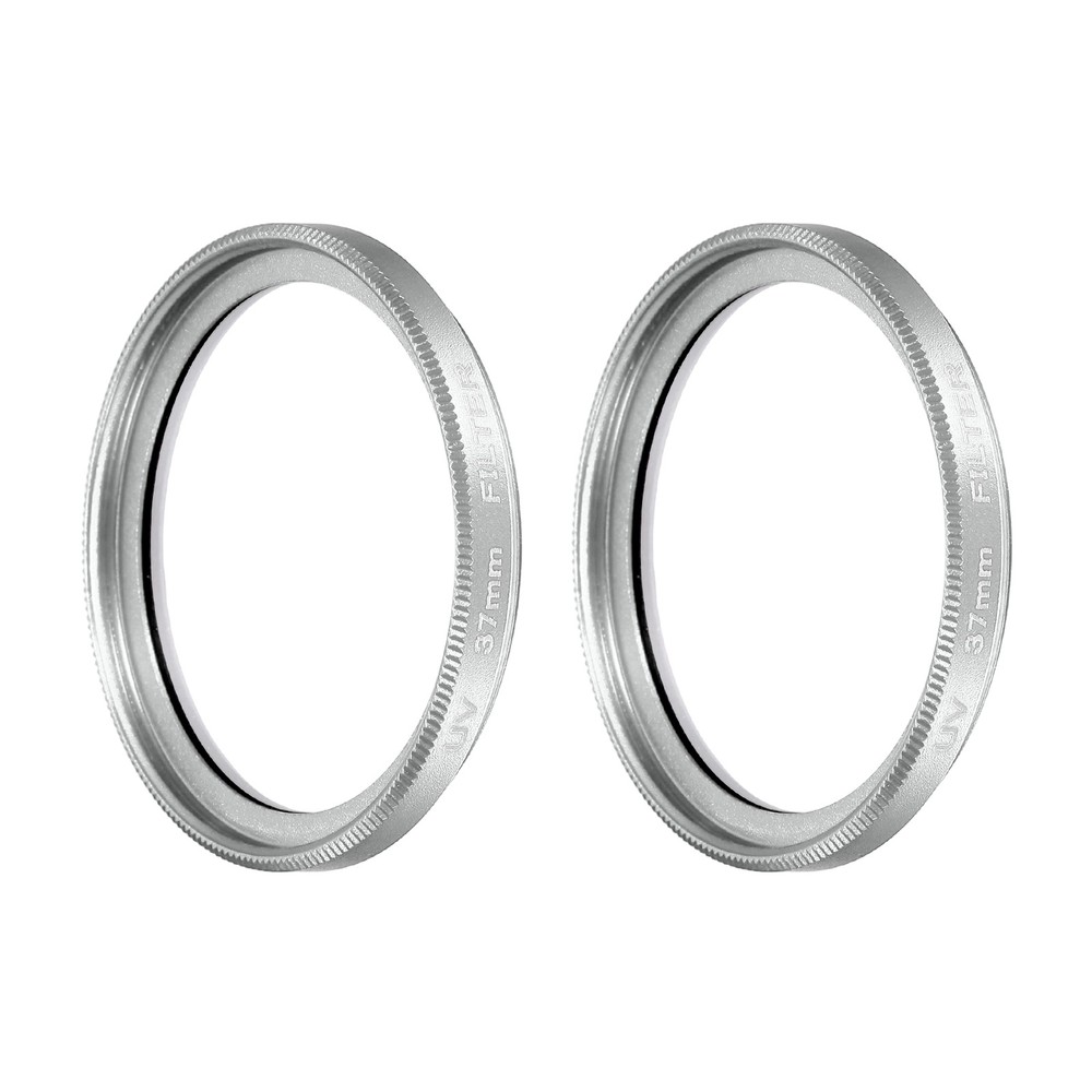2Pcs 37mm Ultra Slim Lens Filter Multi Coating Camera Len Filter, Silver