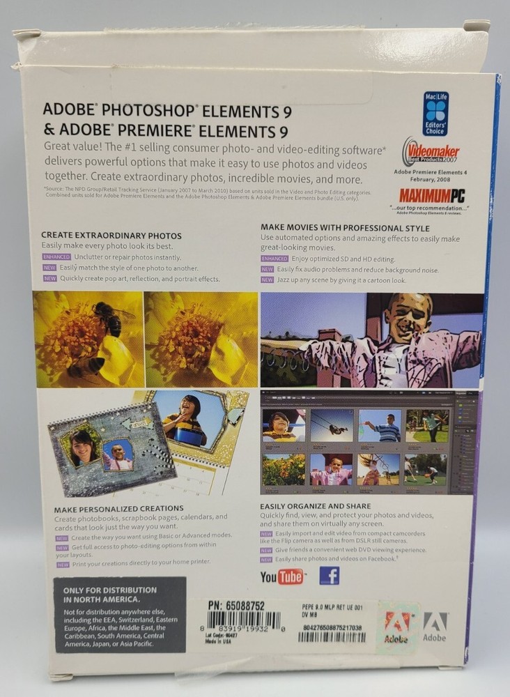 Adobe PHOTOSHOP ELEMENTS 9 & PREMIERE ELEMENTS 9 for Mac